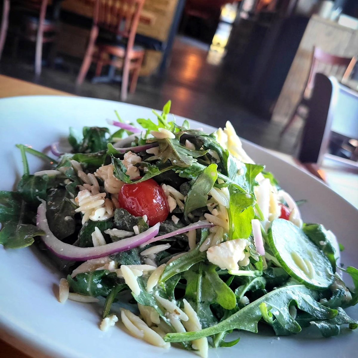 arugula salad with orzo